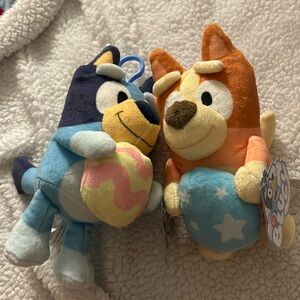 Bluey and Bingo Easter Egg bag clips